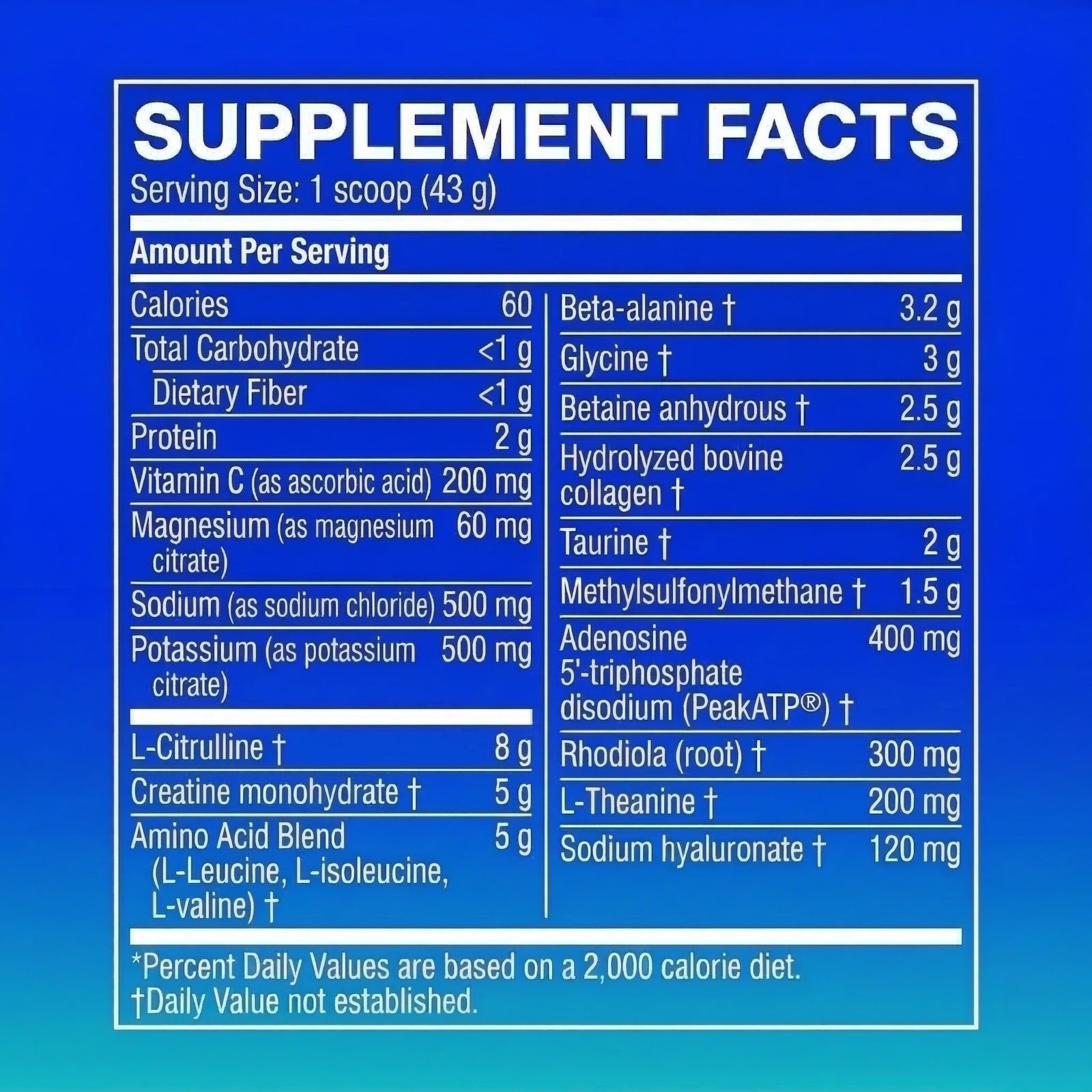 Supplement facts
